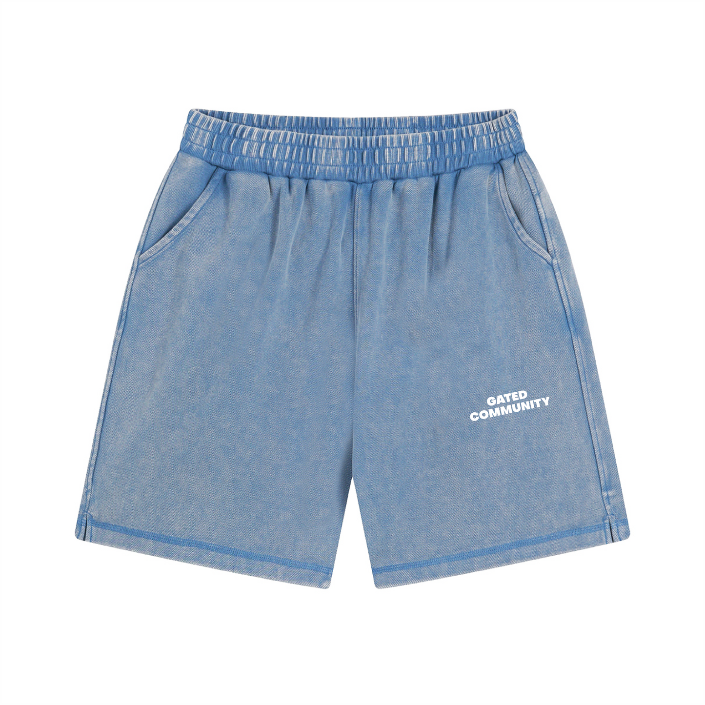 Signature batik washed shorts